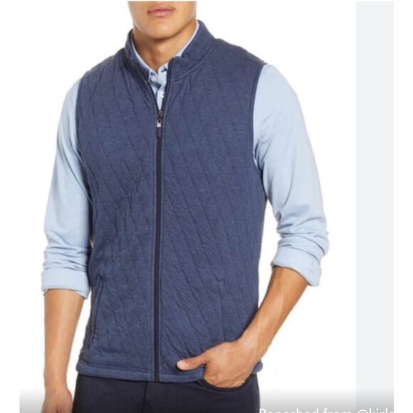 Mizzen+Main Other - Mizzen+Main Hendricks Navy Heather Performance Vest sz L NWT